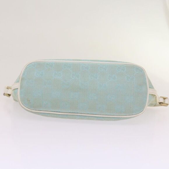 Gucci Gg Canvas Blue Canvas Handbag (Pre-Owned) - Picture 3 of 16